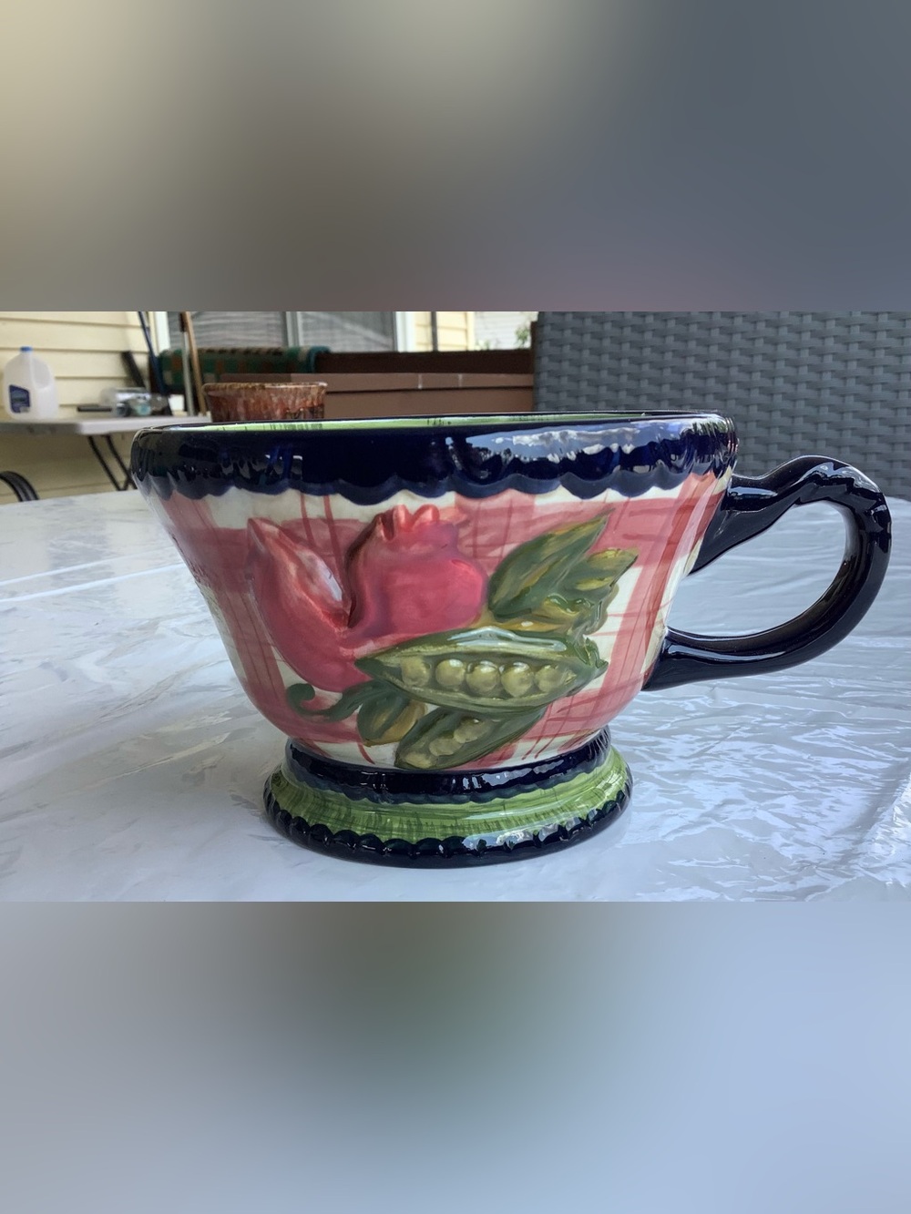 Tracy Porter stone house-farm collection featuring a  hand-painted rooster